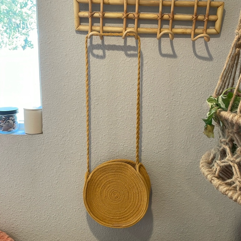 Urban outfitters yellow crochet purse